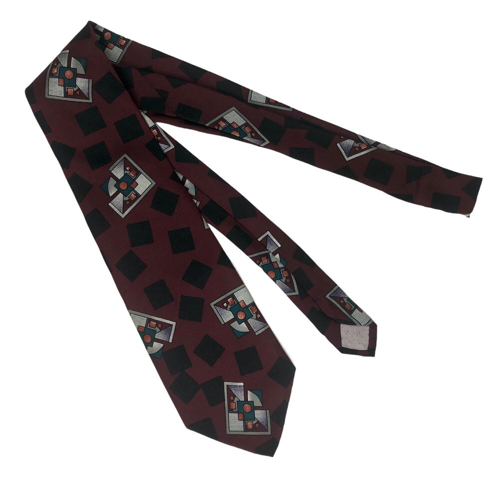 Abstract Geometric Shapes Tie - Picture 3 of 6